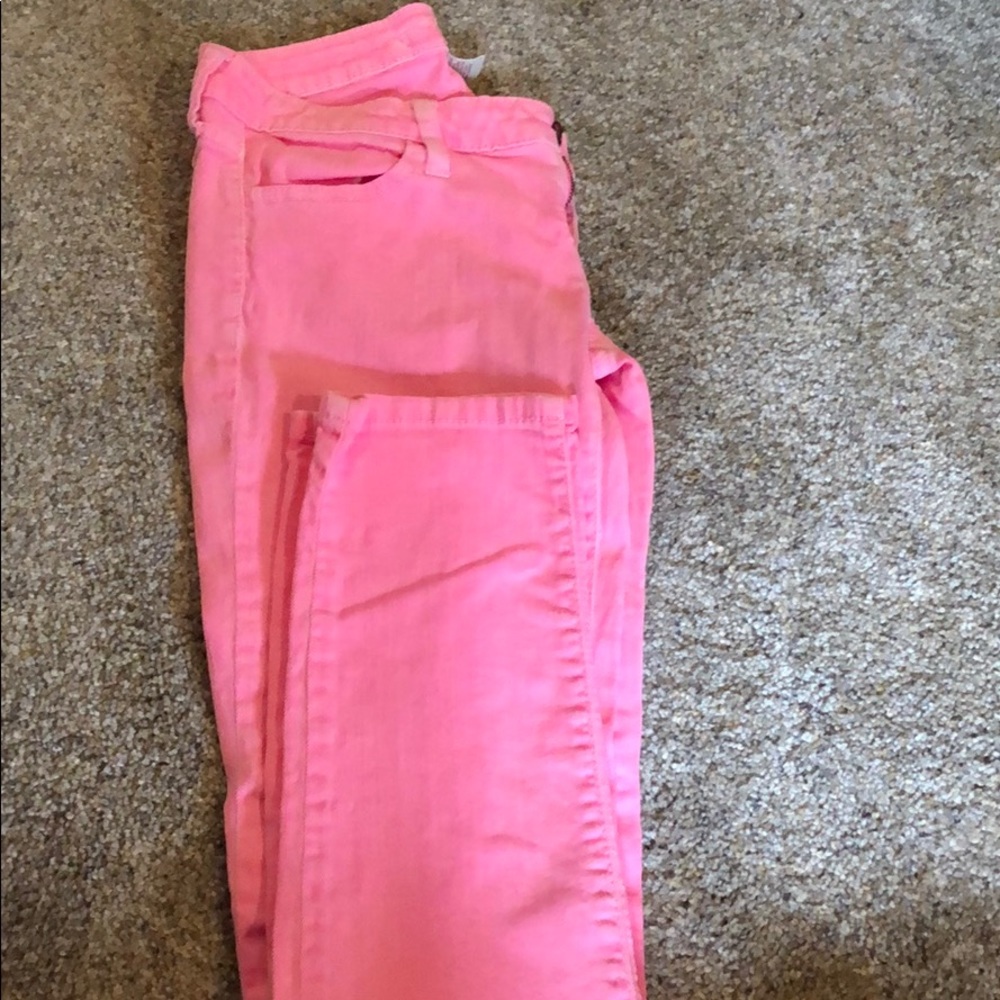 Pink skinny jeans